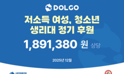 돌고도네이션, 저소득 여성·청소년 생리대 정기 후원