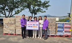 (사)희망을나누는사람들, 신안군에 1억원 상당 생필품 기탁